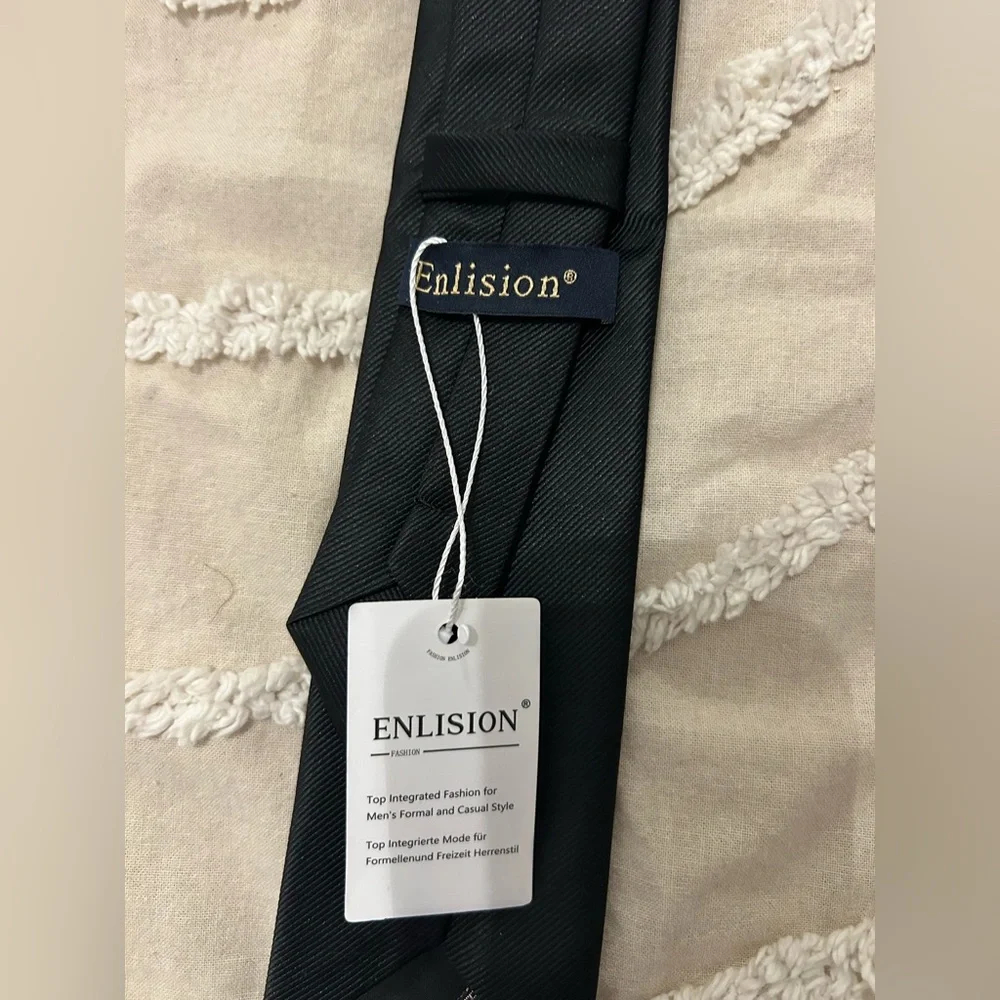Boys Classic Clip Black Necktie